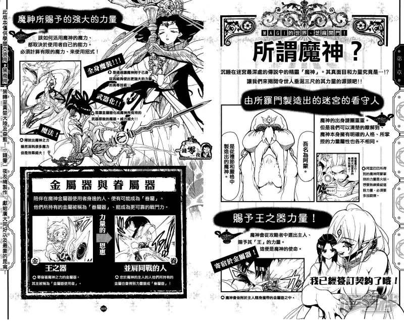 魔笛MAGI漫画,公式书彩页长廊0111图